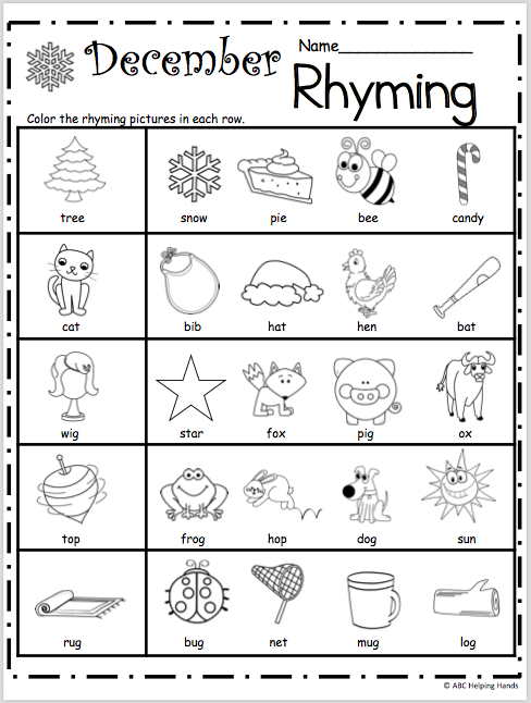 Rhyming Worksheets