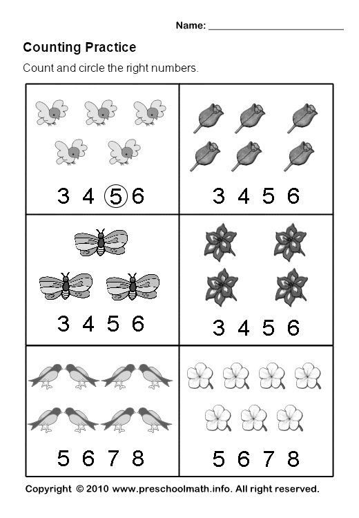 Counting Worksheets