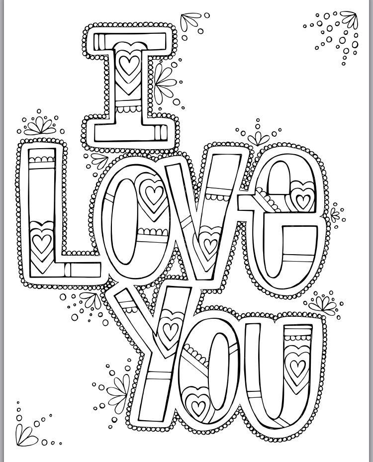 Love Coloring Pages