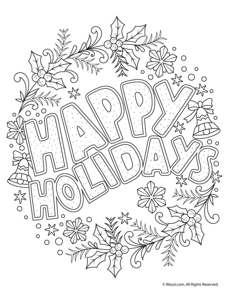 Holiday Coloring Pages For Adults