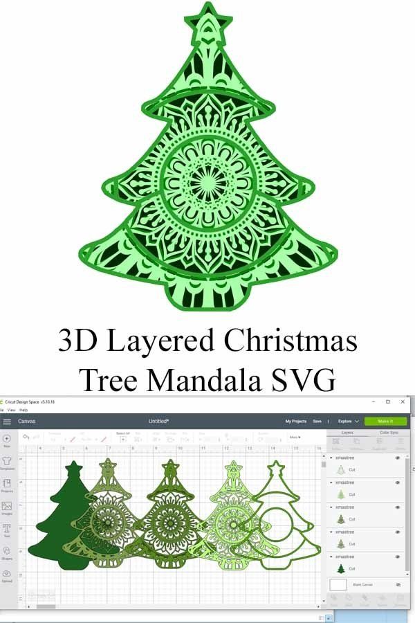 Christmas Tree Mandala Svg