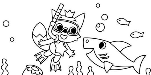 Baby Shark Coloring Page