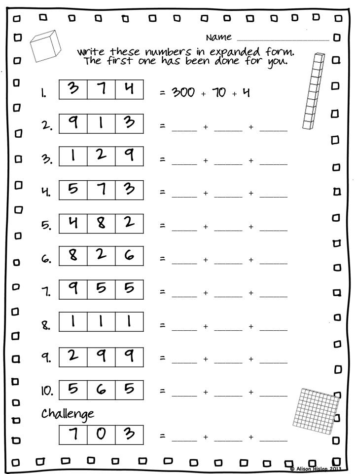 Grade 2 Revision Second Grade Place Value Worksheets 2nd Grade