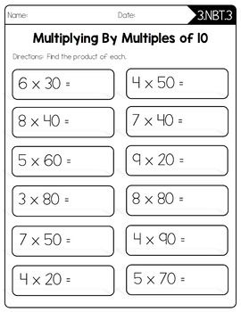 3rd Grade Math Worksheets Common Core