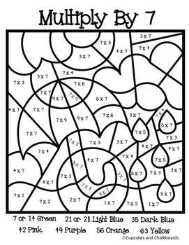 Multiplication Color By Number