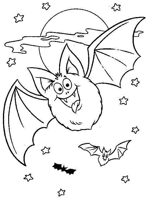 Bat Coloring Pages