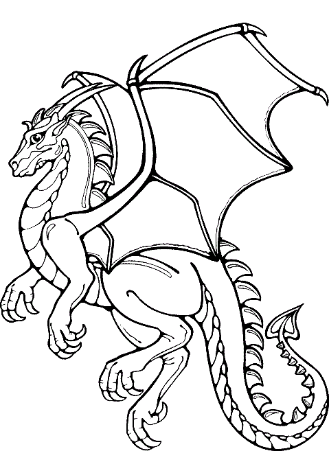 Printable Dragon Coloring Pages