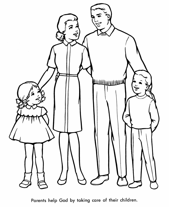 Family Coloring Pages