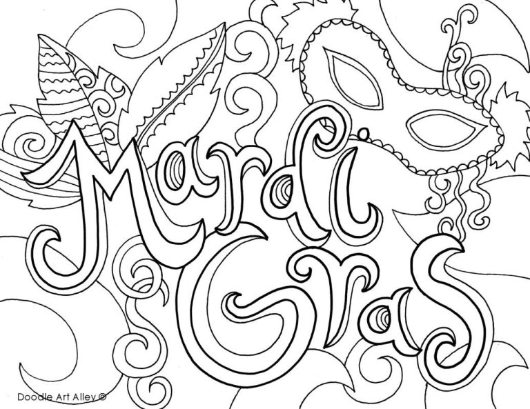 Mardi Gras Coloring Pages