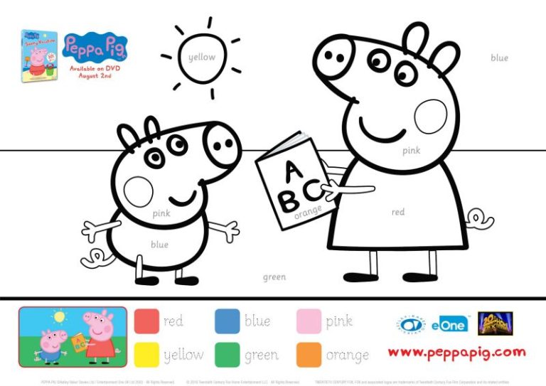 Peppa Pig Pictures To Colour