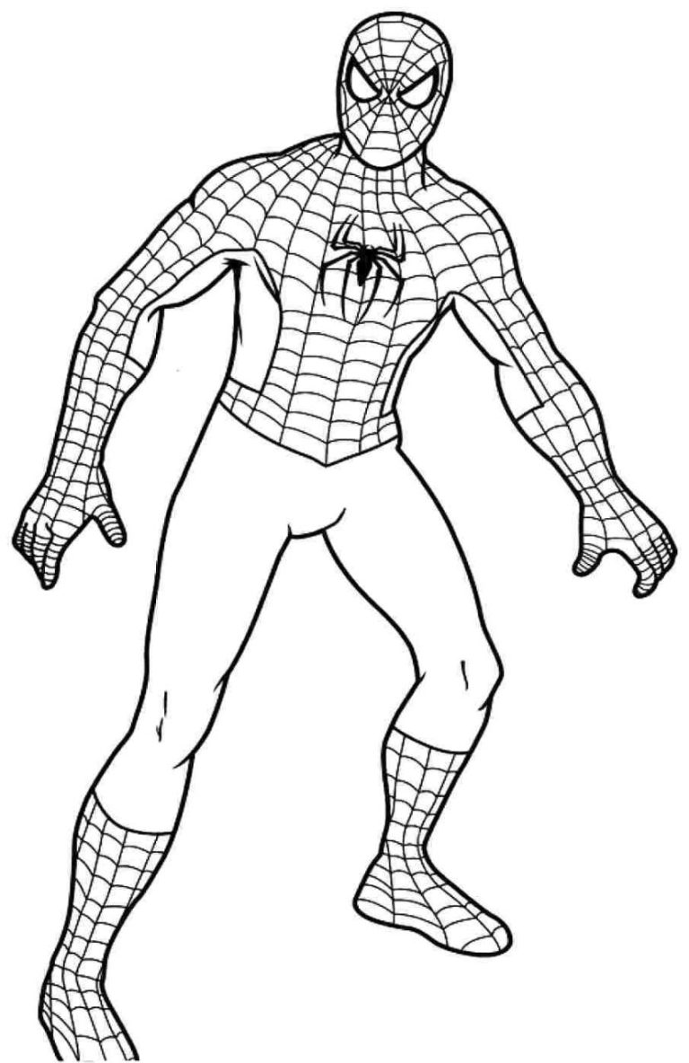 Spiderman Pictures To Color