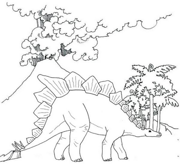 Stegosaurus Coloring Page