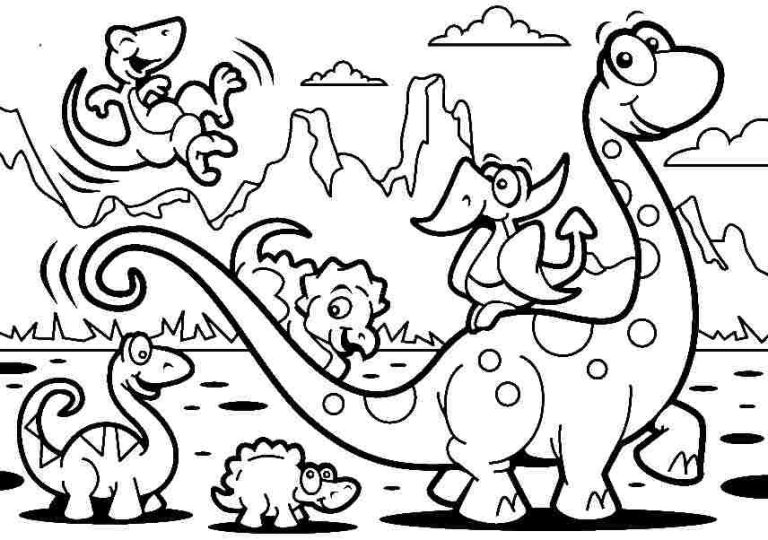 Free Dinosaur Coloring Pages