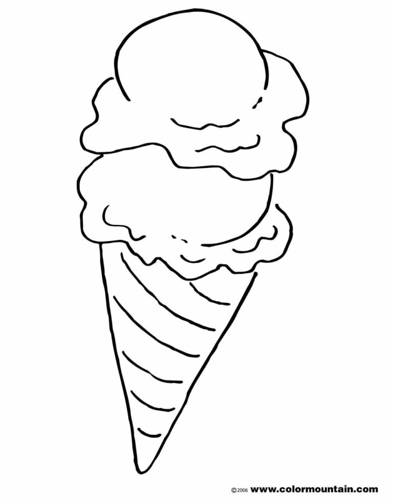 Ice Cream Cone Coloring Page