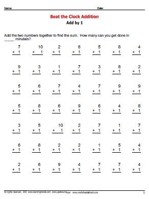 Simple Addition Worksheets