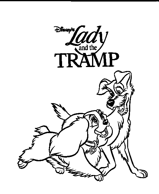 Lady And The Tramp Coloring Pages