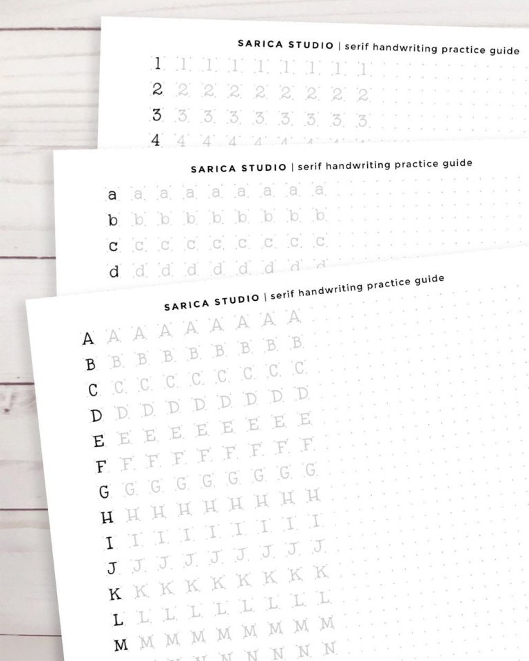 Handwriting Practice Printables