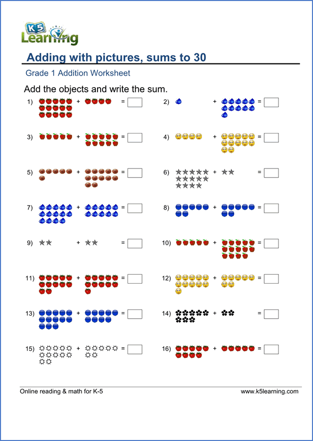 Year 1 Maths Worksheets