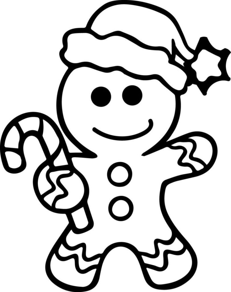 Christmas Gingerbread Man Coloring Pages