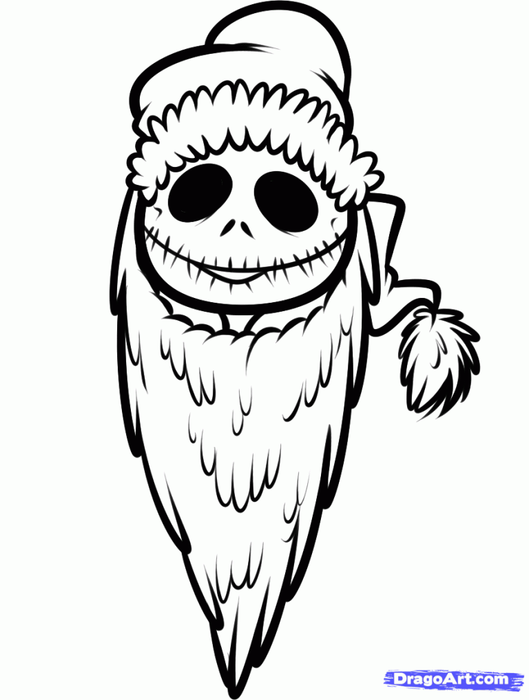 Santa Jack Skellington Coloring Page