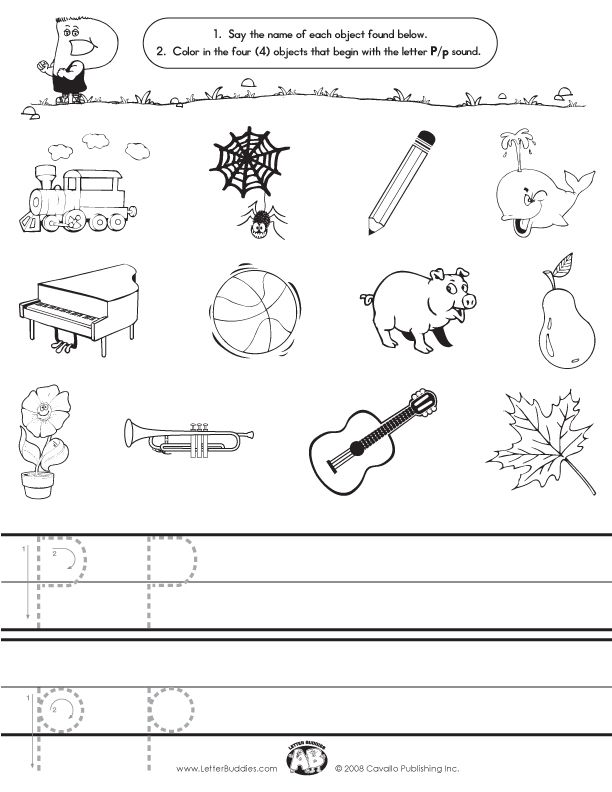 Letter P Worksheets