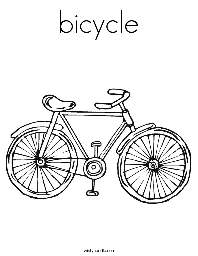 Bicycle Coloring Page