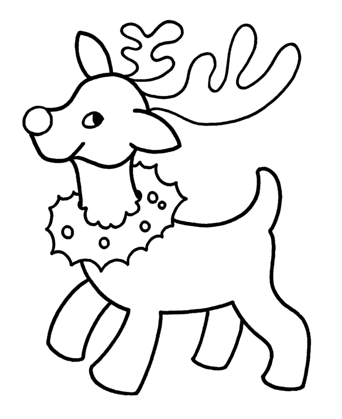 Christmas Colouring Pages For Kids Easy