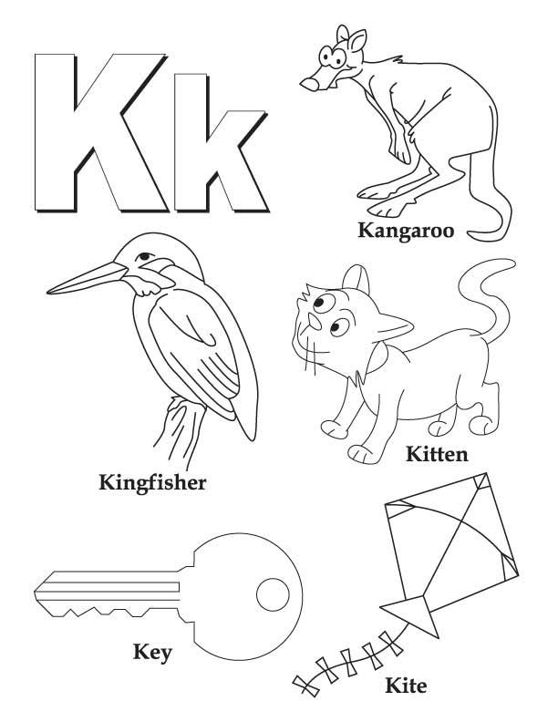 Letter K Coloring Page