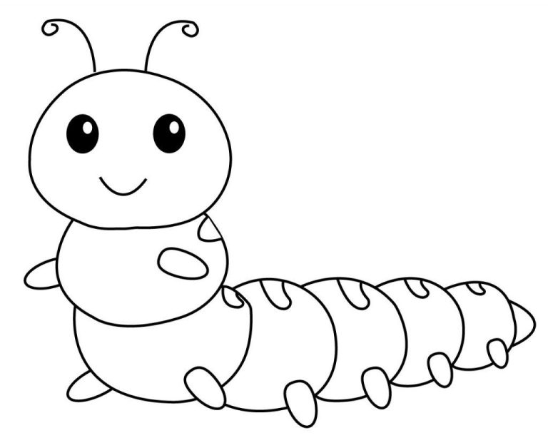 Caterpillar Coloring Page