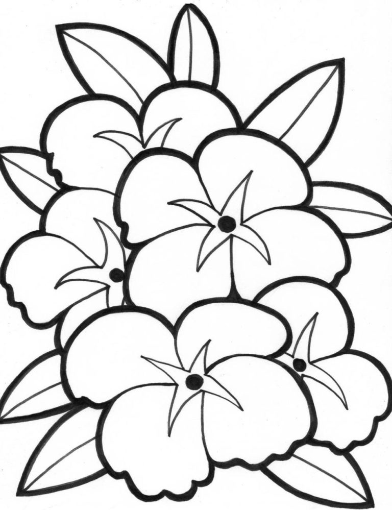 Simple Flower Coloring Pages