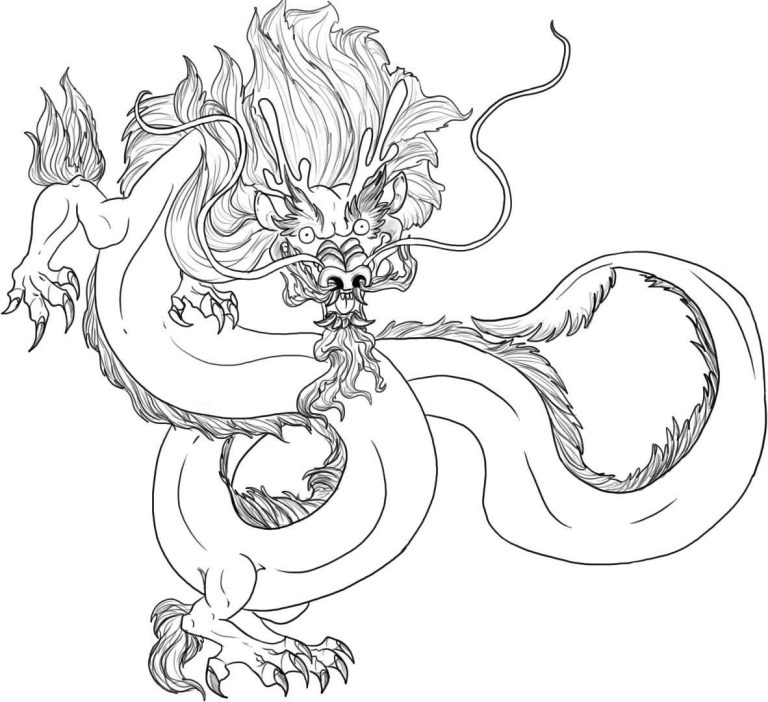 Chinese Dragon Coloring Pages