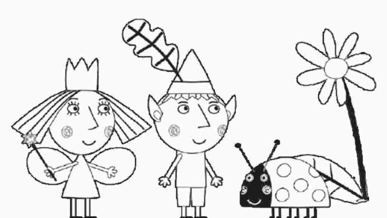 Ben And Holly Colouring Pages