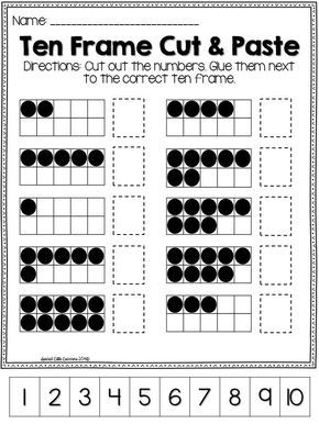 Ten Frame Worksheets