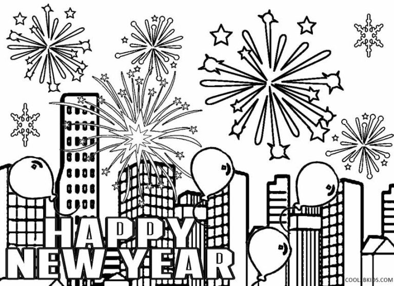 New Years Coloring Pages 2019