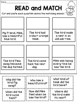 Reading Comprehension Activities