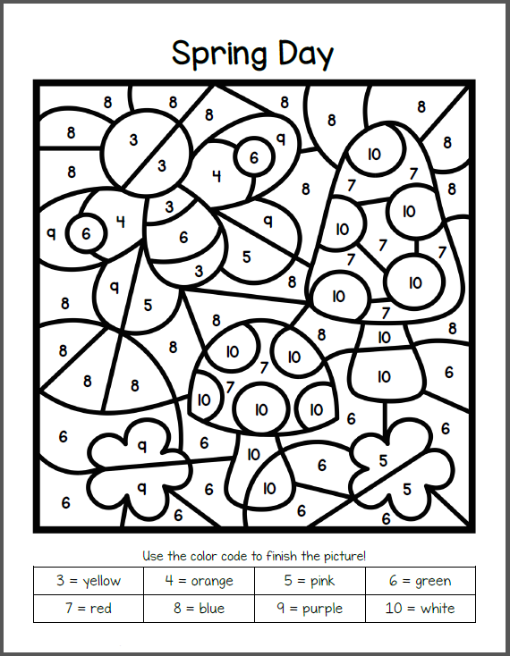 Color By Number Worksheets