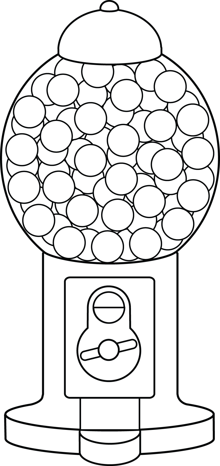 Gumball Machine Coloring Page