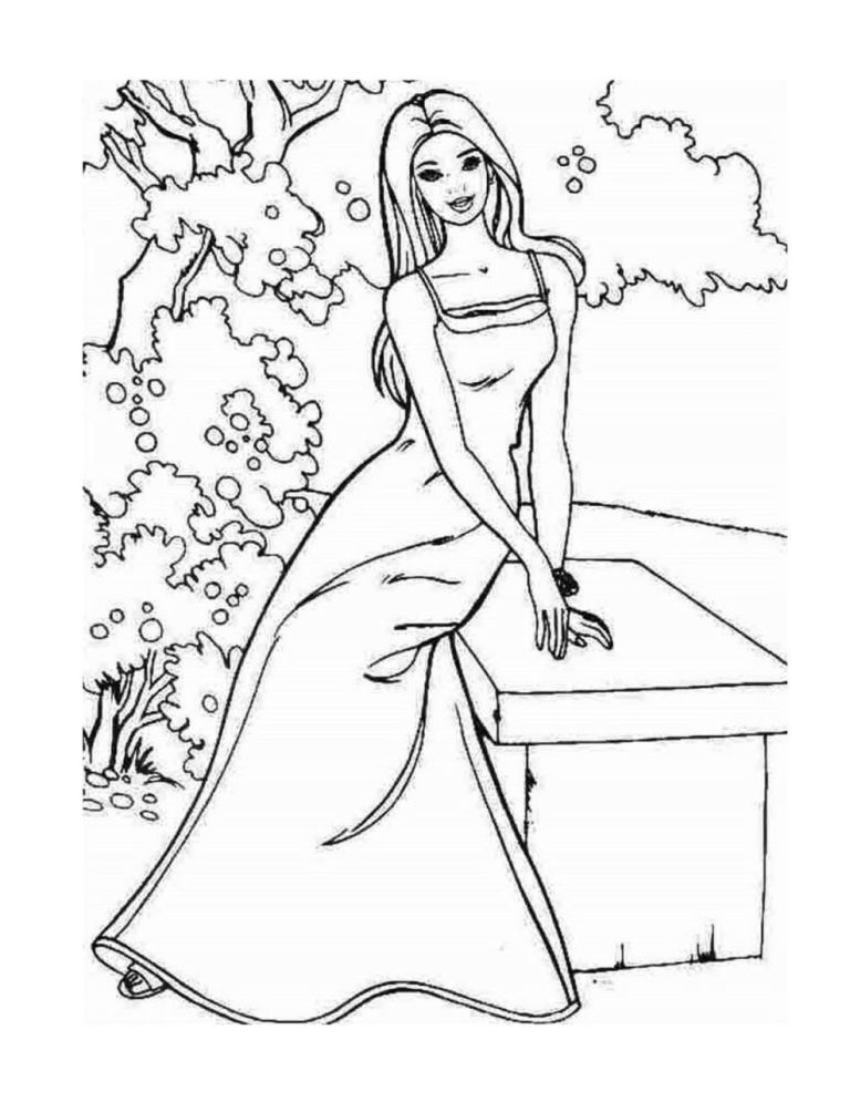 Barbie Princess Coloring Pages