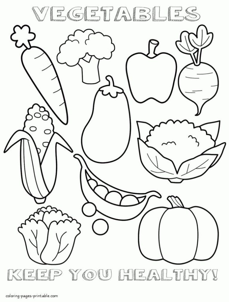 Vegetable Coloring Pages