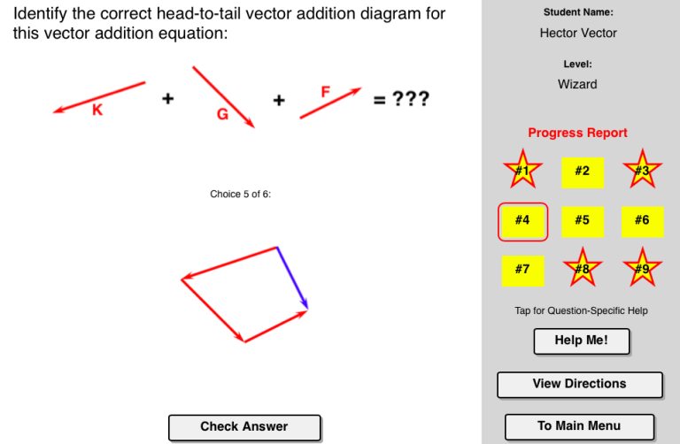 Vector Addition Worksheet