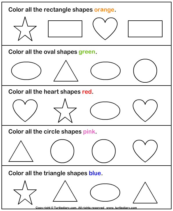 Preschool Worksheets Shapes