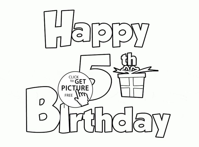 Printable Birthday Coloring Pages