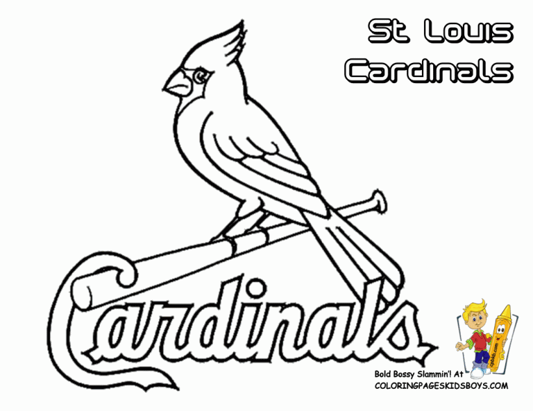 Cardinal Coloring Page