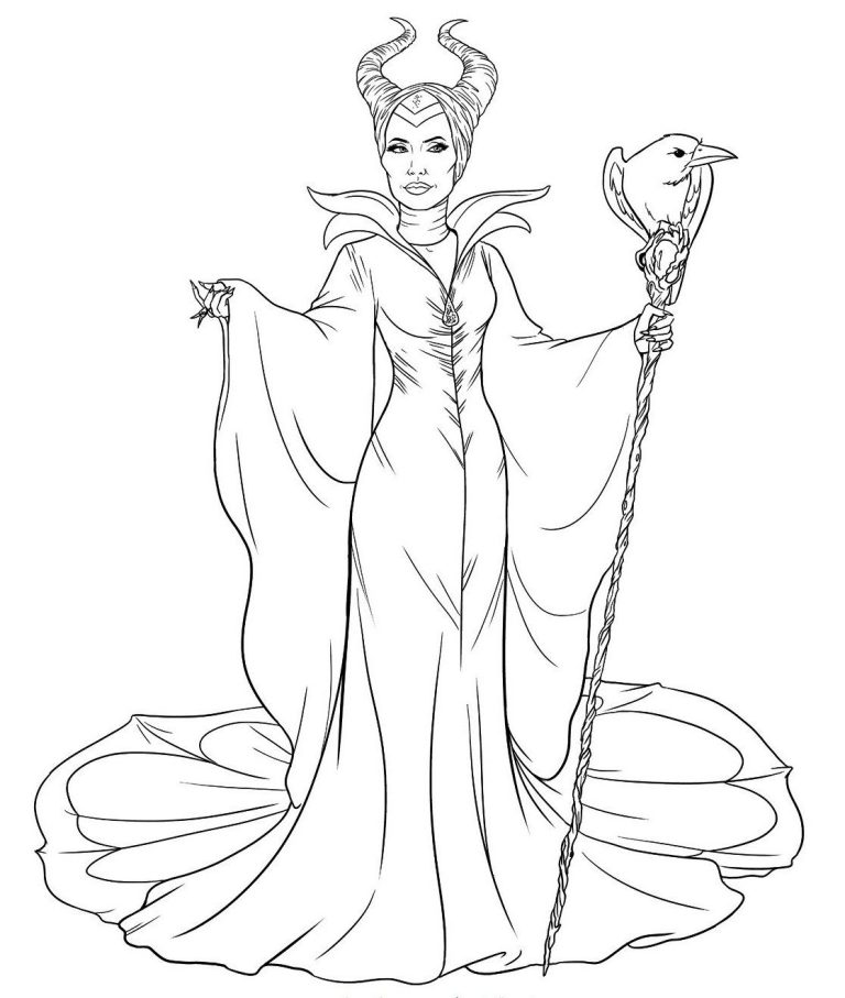 Maleficent Coloring Page