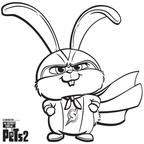 Snowball Secret Life Of Pets Coloring Pages