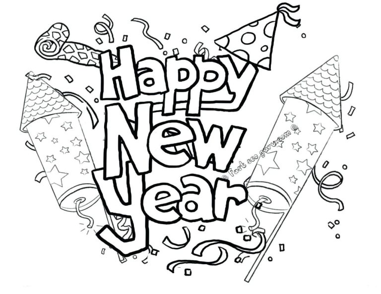 New Years Coloring Pages