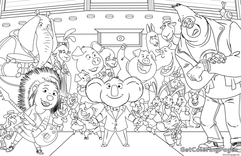 Sing Coloring Pages