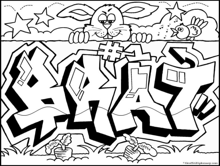 Graffiti Coloring Pages