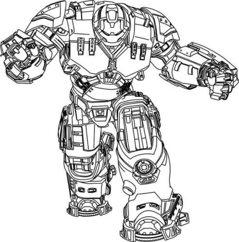 Hulkbuster Coloring Page