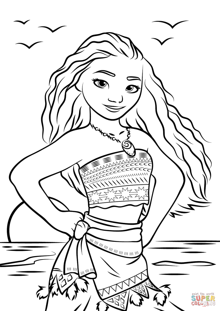 Moana Printable Coloring Pages